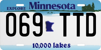 MN license plate 069TTD