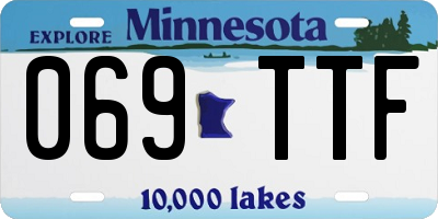 MN license plate 069TTF