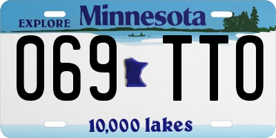MN license plate 069TTO