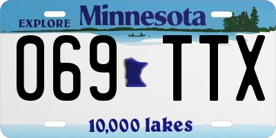 MN license plate 069TTX