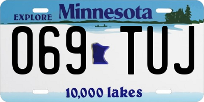 MN license plate 069TUJ