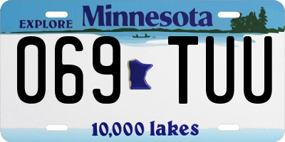 MN license plate 069TUU