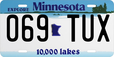 MN license plate 069TUX