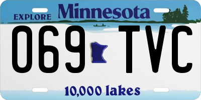 MN license plate 069TVC