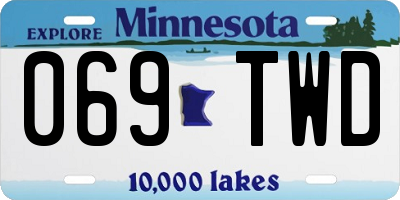 MN license plate 069TWD