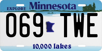 MN license plate 069TWE