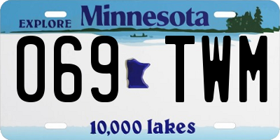 MN license plate 069TWM