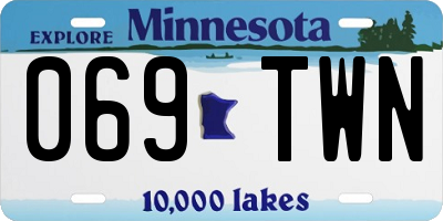 MN license plate 069TWN