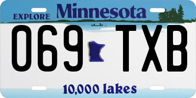 MN license plate 069TXB
