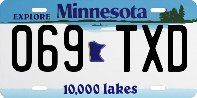 MN license plate 069TXD