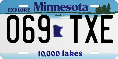 MN license plate 069TXE