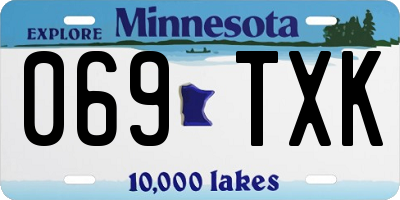 MN license plate 069TXK