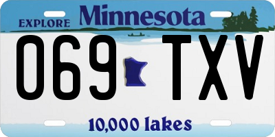 MN license plate 069TXV