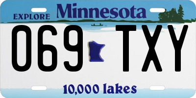 MN license plate 069TXY