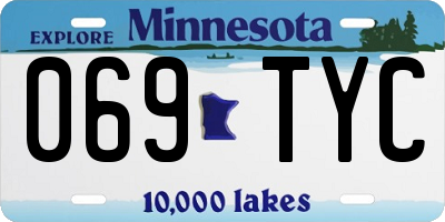 MN license plate 069TYC