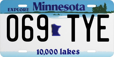 MN license plate 069TYE