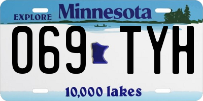 MN license plate 069TYH