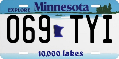 MN license plate 069TYI