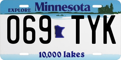 MN license plate 069TYK