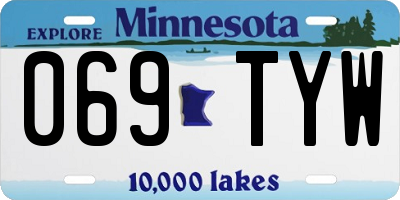 MN license plate 069TYW