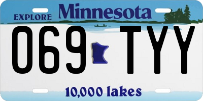 MN license plate 069TYY