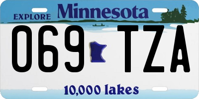 MN license plate 069TZA