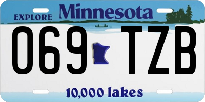 MN license plate 069TZB