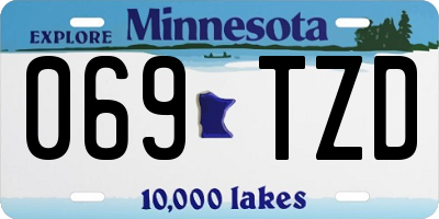 MN license plate 069TZD