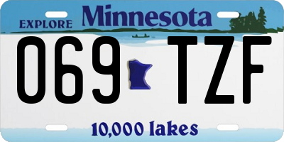 MN license plate 069TZF