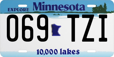 MN license plate 069TZI