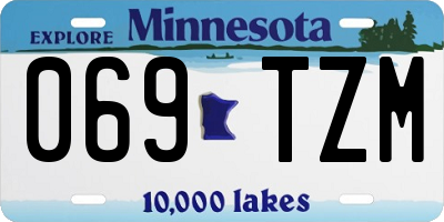 MN license plate 069TZM
