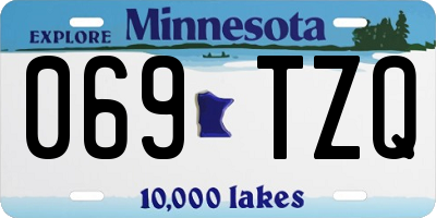 MN license plate 069TZQ