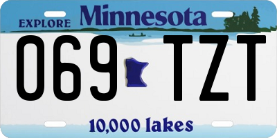 MN license plate 069TZT