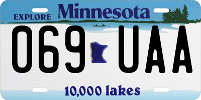 MN license plate 069UAA