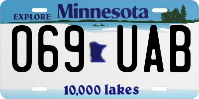 MN license plate 069UAB
