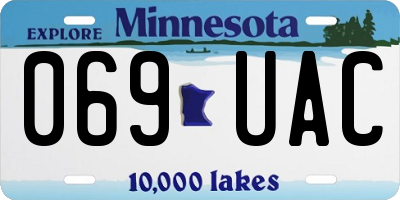 MN license plate 069UAC