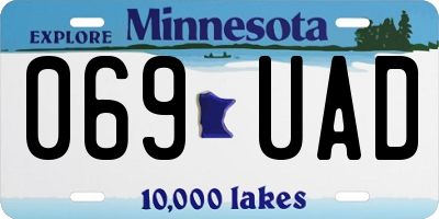 MN license plate 069UAD