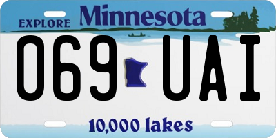 MN license plate 069UAI