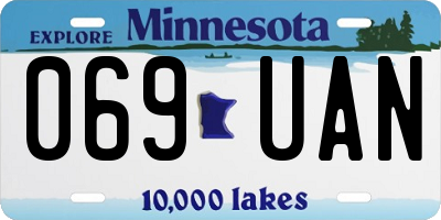 MN license plate 069UAN