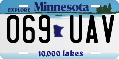 MN license plate 069UAV