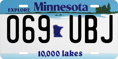 MN license plate 069UBJ