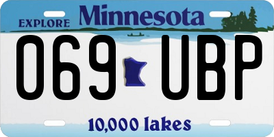 MN license plate 069UBP