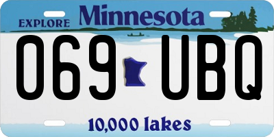 MN license plate 069UBQ