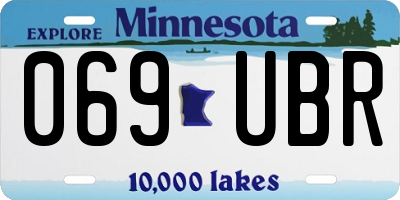MN license plate 069UBR