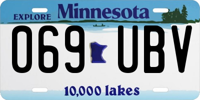 MN license plate 069UBV