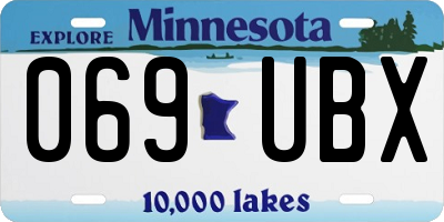 MN license plate 069UBX