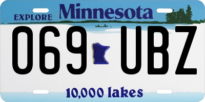 MN license plate 069UBZ