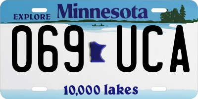 MN license plate 069UCA