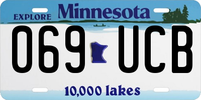 MN license plate 069UCB
