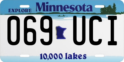 MN license plate 069UCI